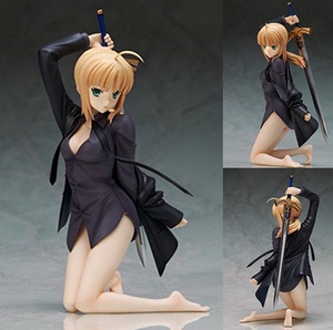 aniplex fate zero 衬衣跪姿 saber 黑西服 全新正版现货 手办