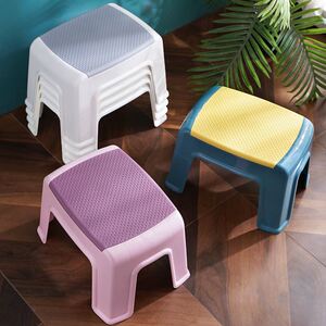 8028人付款淘宝家用加厚成人客厅塑料矮凳子防滑条椭圆胶凳换鞋凳儿童