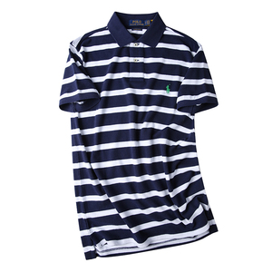 美国拉夫劳伦新款条纹纯棉短袖t恤夏代购rl刺绣宽松大码polo衫男