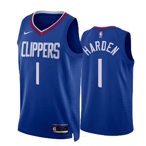 美版正品 快船队1号哈登篮球服 17号pj塔克球衣0号威少2024城市版