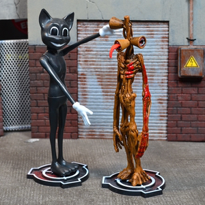 scp基金会卡通猫大战汽笛人卡通猫都市传说关节可动模型手办公仔