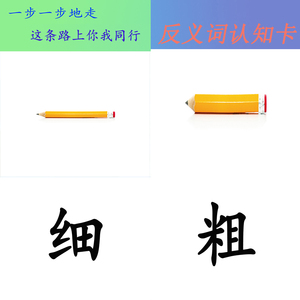 反义词大小长短比较对比认知理解训练卡唐氏孤独症自闭症训练卡片