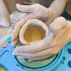 陶艺工坊拉坯机儿童动手diy手工制作软陶泥机陶土益智男女孩玩具