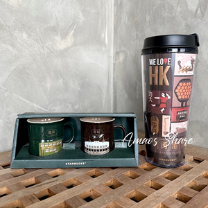 香港星巴克杯子经典限量城市杯复古渡轮电车浓缩陶瓷马克杯随行杯