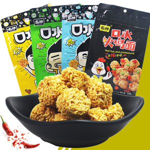 东神口水火鸡面口水面300g*4袋拉面小丸子香辣干吃面点干脆面零食
