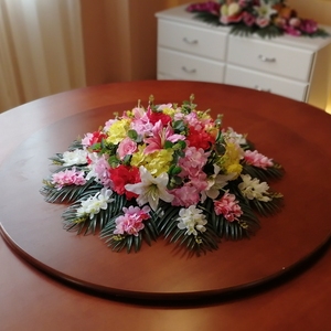 圆桌仿真花酒店大餐桌摆花假花装饰花艺电动桌电动桌花饭店餐桌花