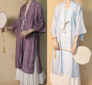 裳裳者华 冰片 春夏日常明制合领直领半袖无袖长褂子长衫传统汉服