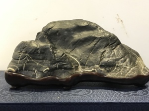 灵壁石案头小摆件 天然原石 莲花磬石 灵璧精品山形石 厅堂靠山石