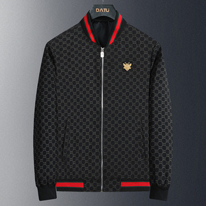 欧洲站酷奇小蜜蜂外套男春秋2021重工刺绣潮流高端欧货夹克男装