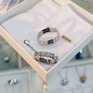 小ck情侣戒指一对情侣款满天星对戒男女高级感生日礼物送男女友