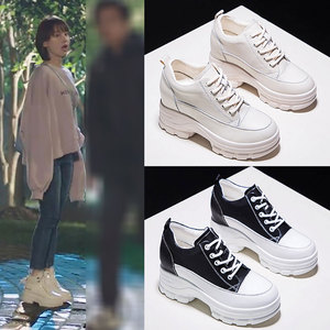 了不起的儿科医生王子文焦佳人同款老爹鞋女内增高厚底鞋松糕鞋子