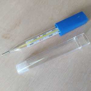 家居用品大号玻璃温度计水银腋下大数字刻度家用温度探热针