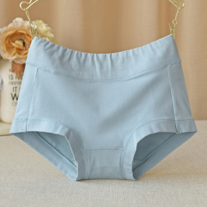 内裤女纯棉高腰收腹透气中腰无痕包臀底裤大码女士平角短裤四角裤