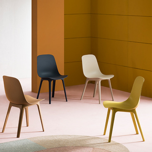 椅子时尚现代简约餐厅书桌椅家用靠背椅办公洽谈休闲塑料创意餐椅