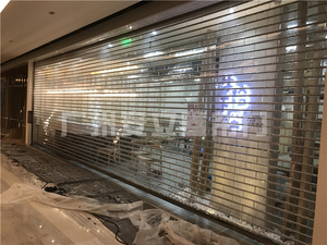 定做透明卷帘门电动水晶卷闸门遥控商场门商铺卷拉门亚克力拉闸门