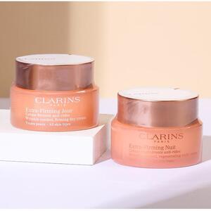 clarins娇韵诗焕颜弹力面霜弹簧霜日霜50ml/晚霜50ml保湿抗皱紧致