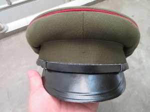 12--55陆军校官2号马裤呢大檐帽一顶(401厂63年,头围59厘米)