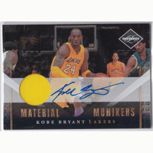 nba球星卡 panini limited 2010 科比 kobe 球衣签字卡 卡签19/25