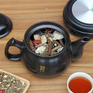 明火熬中药砂锅家用煎药壶炖药罐子传统老式药锅燃气用陶瓷煮药罐