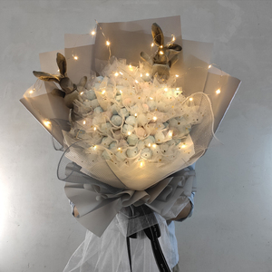 情人节棒棒糖果发光花束真知棒糖零食成品手捧61送女朋友520礼物