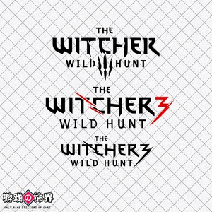 游戏饰界 巫师3 狂猎 标志logo汽车电脑电动车订制主机箱防水贴纸