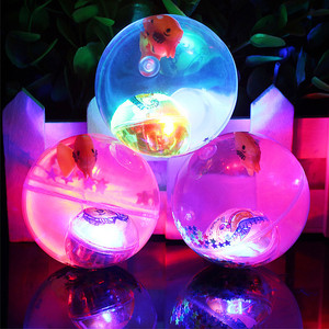 水晶球儿童玩具批发新款创意发光闪光带绳子弹力球小礼品地摊货源