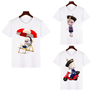 夏捡到一个小僵尸周边儿童衣服男女情侣装僵小鱼短袖t恤学生班服