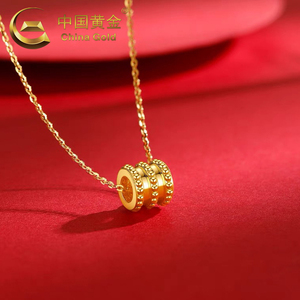 中国黄金转运珠项链