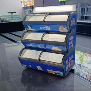 雪糕冷柜冰淇淋子母柜三层展示海鲜饮料冰箱单双门立式大容量商用