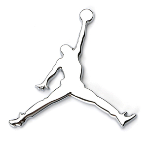 金属NBA乔丹AJ篮球JORDAN车标个性装饰贴3D立体车贴汽车尾标贴纸