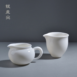 德化白瓷公道杯羊脂玉瓷公杯匀杯茶海家用功夫茶具配件陶瓷分茶器
