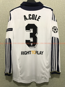 11-12切尔西客场长袖球衣8号兰帕德9号托雷斯3号乔科尔欧冠足球服