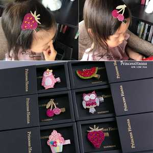 韩国儿童头饰女童高档精品发夹公主边夹发卡女孩宝宝压夹生日礼物