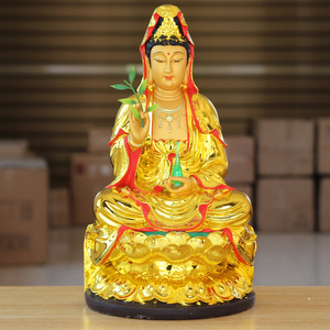 厂家65scm观音菩萨观音老母像坐莲观音南海观音观世音菩萨家居供