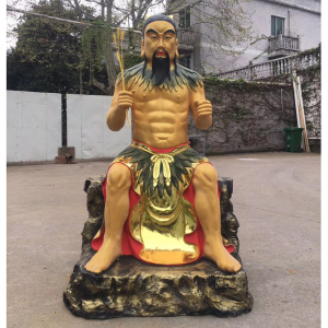 1米6神农神像炎帝三皇之一神农尝白草神农氏祖师树脂玻璃钢佛像