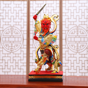 王灵官神像王天君道教护法火神车神像彩绘树脂家用供奉王天君摆件