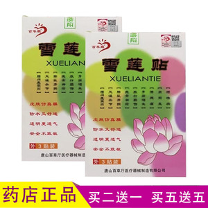 百草厅雪莲贴腰腿风湿关节坐骨神经腰椎颈肩疼痛黑膏药雪莲冷敷贴