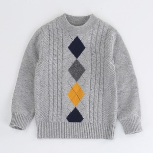儿童羊绒衫女童秋冬加厚毛衣男童针织衫中大童宝宝手工编织羊毛衫