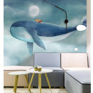 卧室装饰儿童房间布置墙面贴纸幼儿园背景墙卡通鲸鱼贴画0人付款18