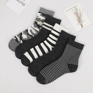 抖音潮流牌一亩地字母哥袜子学生男女情侣同款长筒混合装秋冬好看