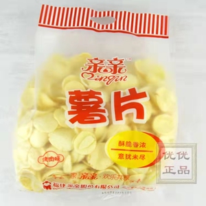 纪蜜饮品旗舰店天猫亲亲鲜虾片80g儿童薯条薯片休闲膨化零食包邮0人