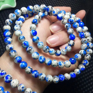 优化k2多圈手链花岗岩三圈手串男女蓝大理石本命年情侣