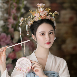 汉服头饰女大气凤冠古风花神冠发冠华丽超仙气流苏发饰古装配饰品