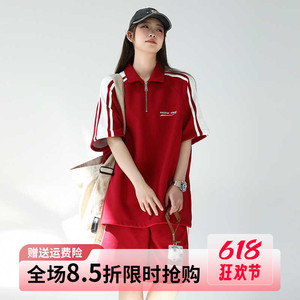 情侣休闲运动服套装夏装搭配一整套韩版学生短袖五分短裤跑步宽松