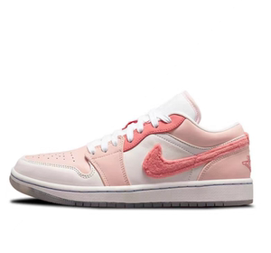 air jordan 1 low se aj1情人节 绒粉钩白粉低帮篮球鞋dm5443-666