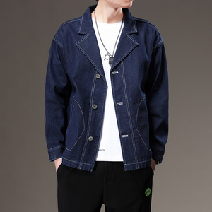 yishion/以纯工装外套男士春秋牛仔外套2022新款休闲夹克男装衣服