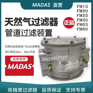 MADAS马达斯燃气专用过滤器燃烧机天然气过滤器锅炉管道FM DN50 2