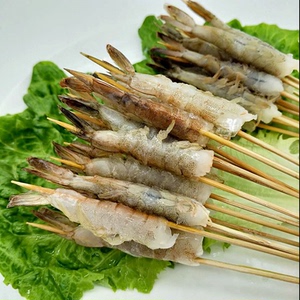 冻虾串凤尾串50串每串1只 虾尾串烧烤自助餐青虾仁海鲜水产