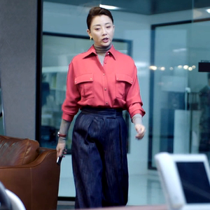 正青春殷桃林睿同款衣服女2021春季新款长袖衬衫上衣高腰阔腿裤