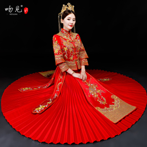 出阁服秀禾服新娘2018新款结婚中式嫁衣礼服凤冠霞帔古装婚纱秀和